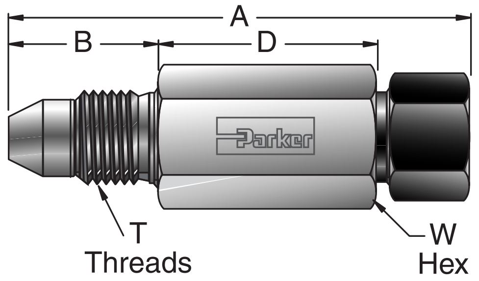 X42HBMP7 Medium Tryk Konus & Gevind Til MPI™ Samler
