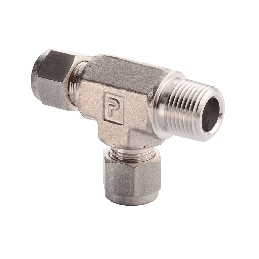 Parker Tube Fitting, Male Run Tee SAE Straight Thread - A-LOK Series *mm
