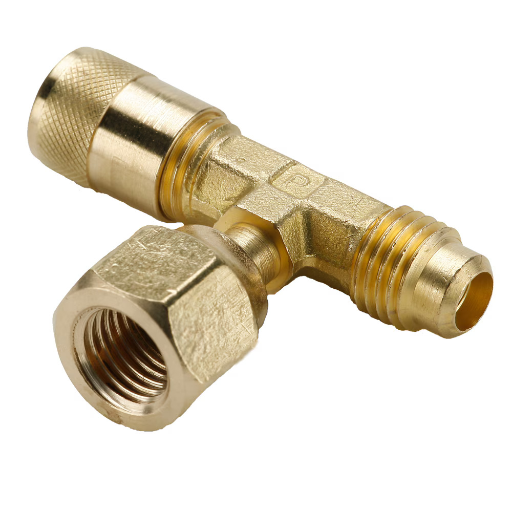 Refrigeration Access Valves Female Branch Swivel Tee Flare to Female Branch Tee