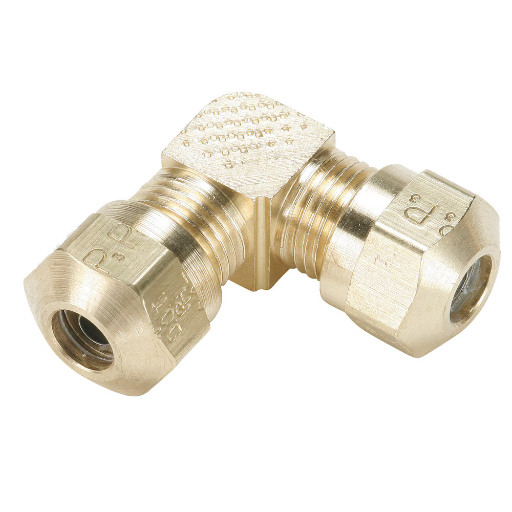 Air Brake D.O.T. Compression Style Fittings for J844 Tubing - NTA 90° Elbow Tube to Tube