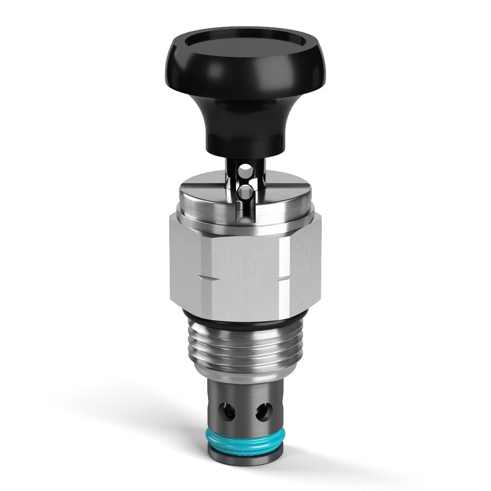 2 Position, 2 Way Normally Closed Poppet Type Manual Valve Knob 8 GAL/MIN 30 L/MIN