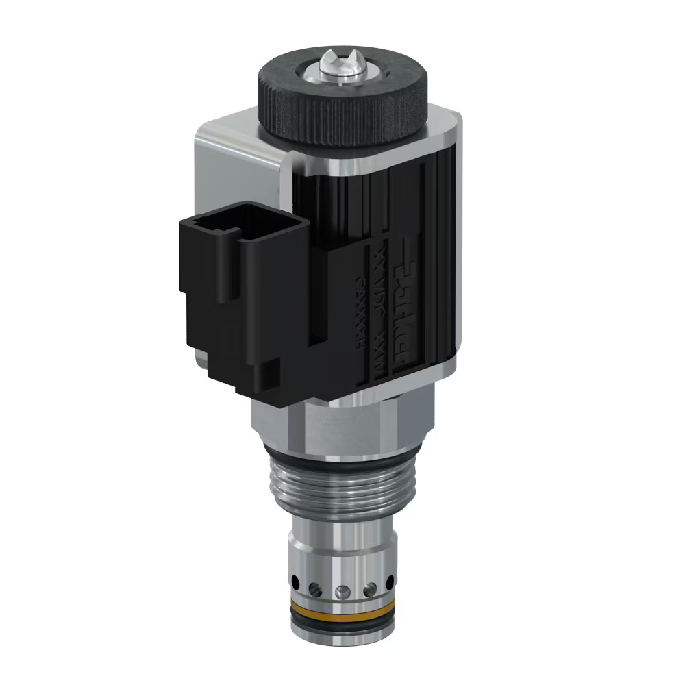 Pressure Relieving Proportional Valve 25 GAL/MIN 95 L/MIN Decreasing Pressure/Increasing Current