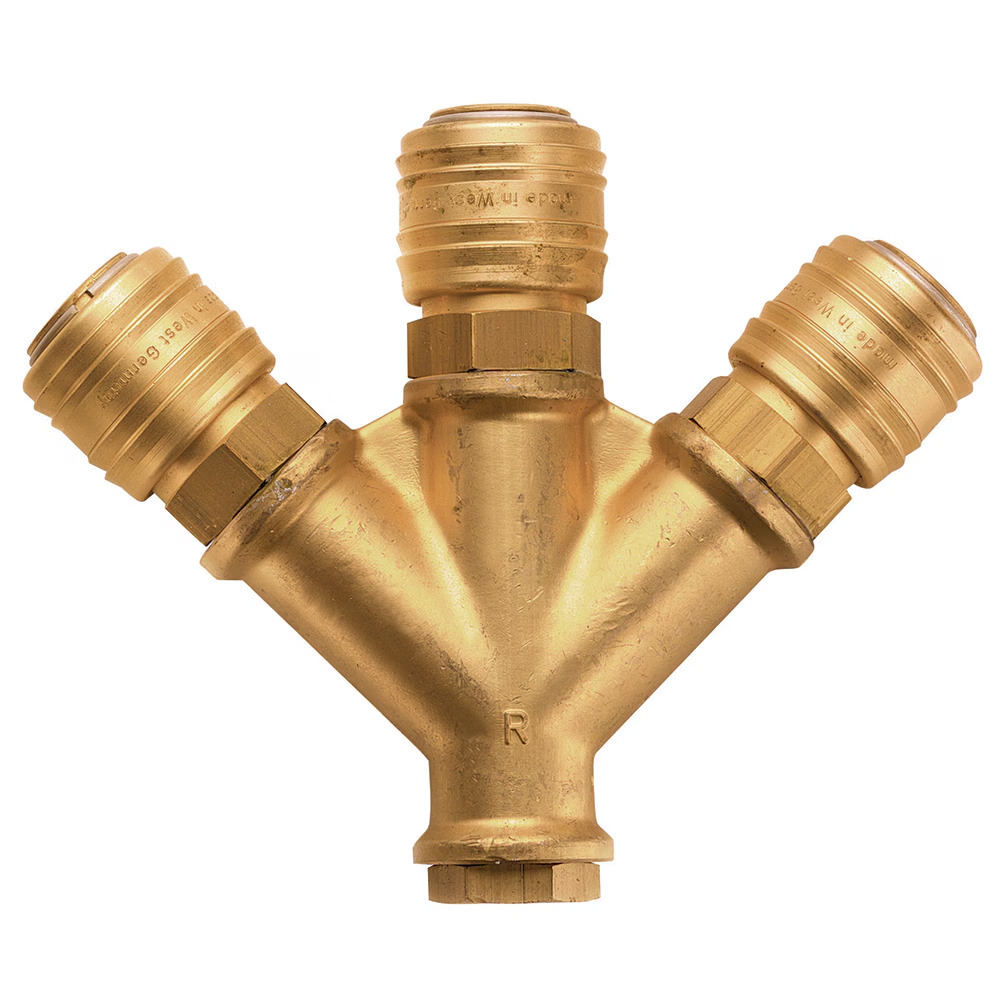 Adaptors, Plugs and Manifolds n/a Manifolds 3-Way Manifold Assembly BSPP