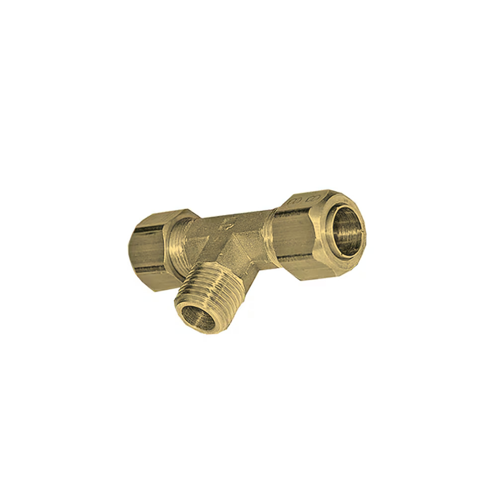 Brass Compression Fittings Male stud branch tee thread BSPT
