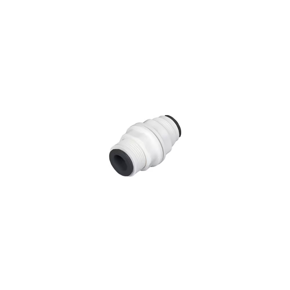 CleanFit Push-In Fittings for Life Sciences and Clean Rooms Straight - Equal Bulkhead Connector Bio-based Polymer