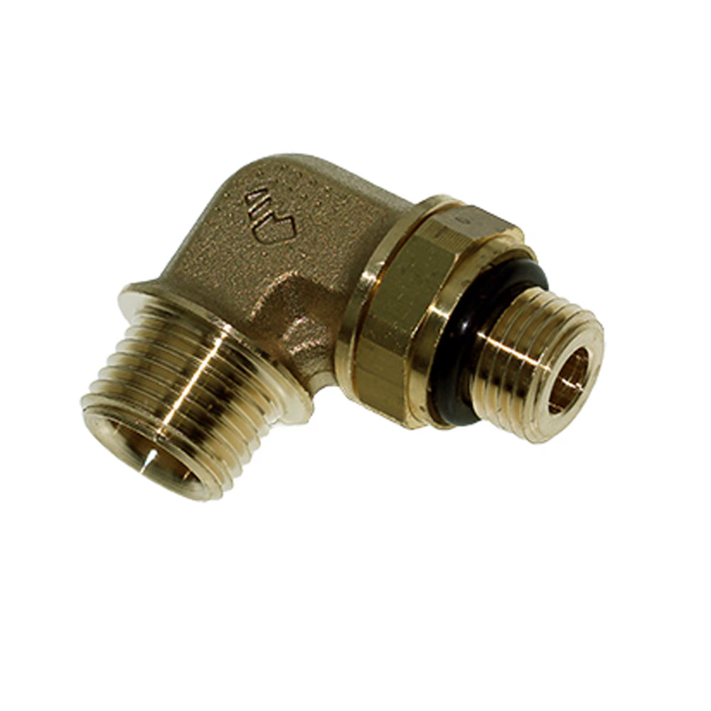 Brass Compression Fittings Male stud elbow 90° Adaptor  thread BSPP & Metric