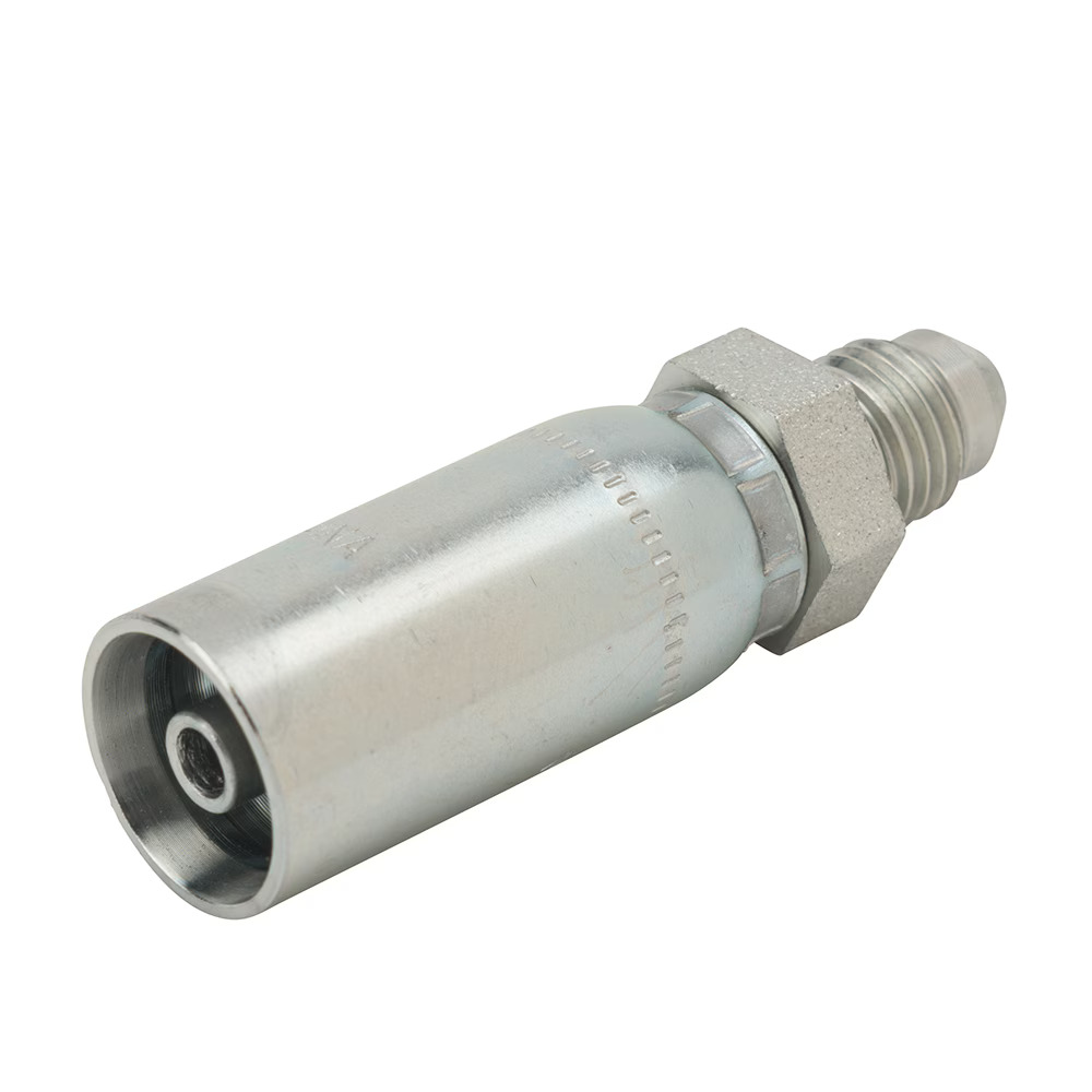 Permanent Crimp Fittings - CG Series Fittings Male JIC 37° - Rigid - Straight Steel