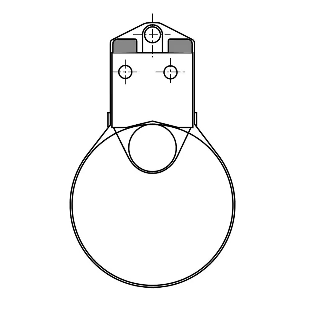 Sensor beslag type P8S-AMA1 for befæstelse af P8S-A34X til runde cylindre Ø10-Ø100mm