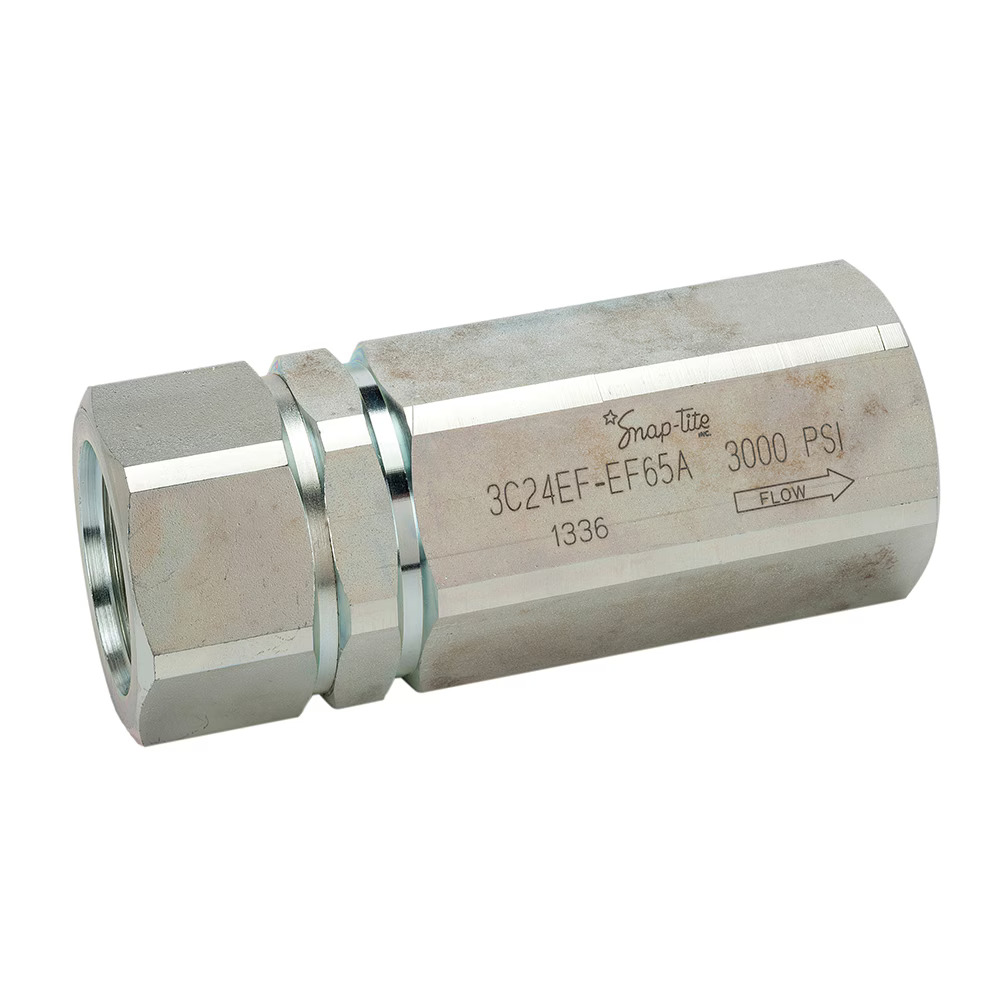 Soft Seat, In Line Hydraulic Check Valves - S6C and 3C Series Female SAE Straight Thread Female SAE Straight Thread