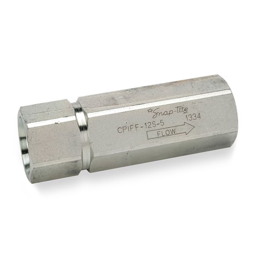 Soft Seat, In Line Hydraulic Check Valves - CPIFF Series Female SAE Straight Thread Female SAE Straight Thread