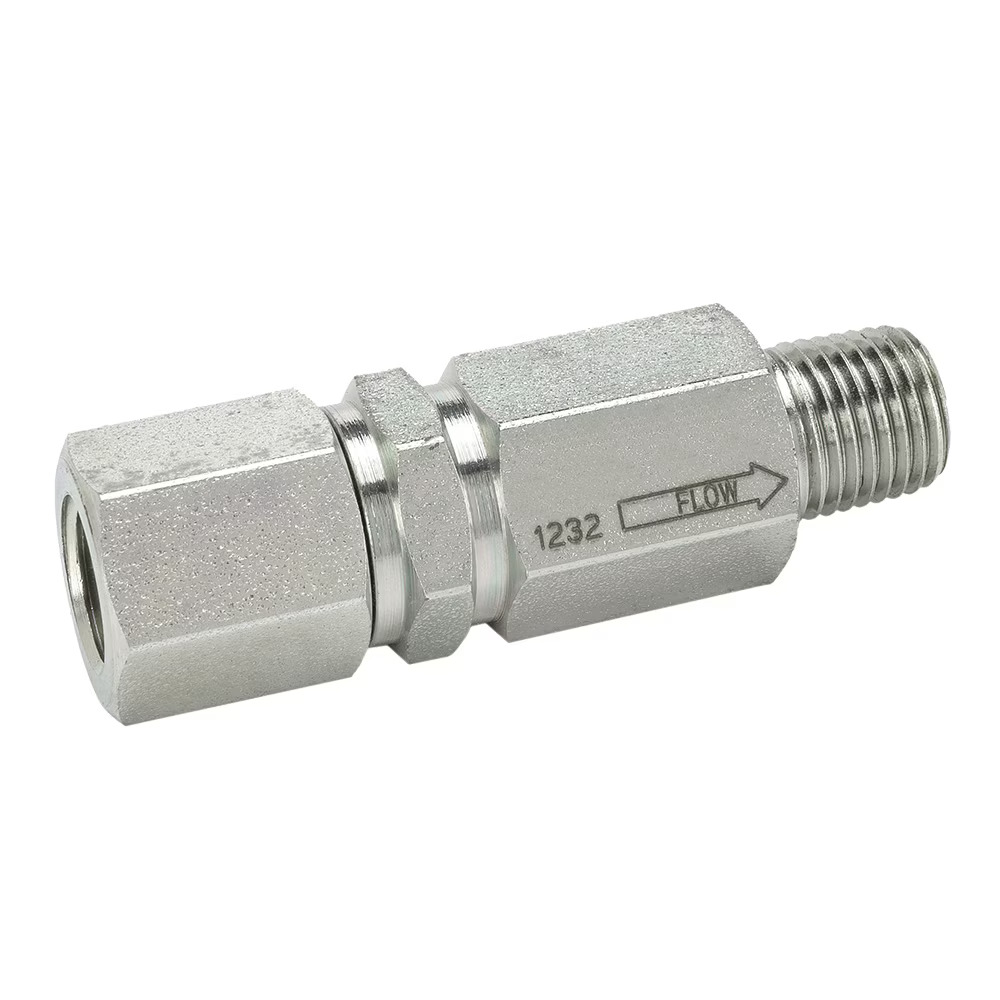 Soft Seat, In Line Hydraulic Check Valves - S6C and 3C Series Female NPTF Male NPT