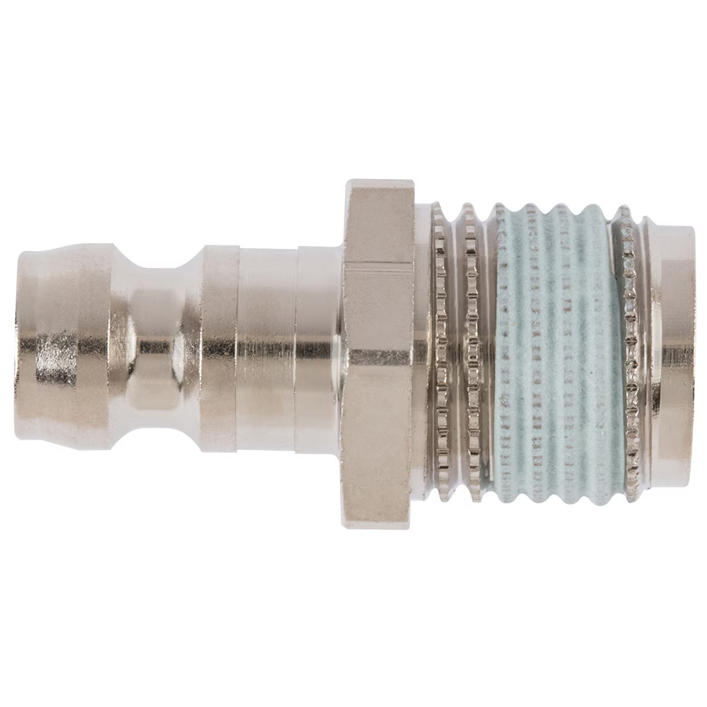 Serie 10  Double Shut-Off Han Lynkobling (med ventil) - Han Gevind - Messing