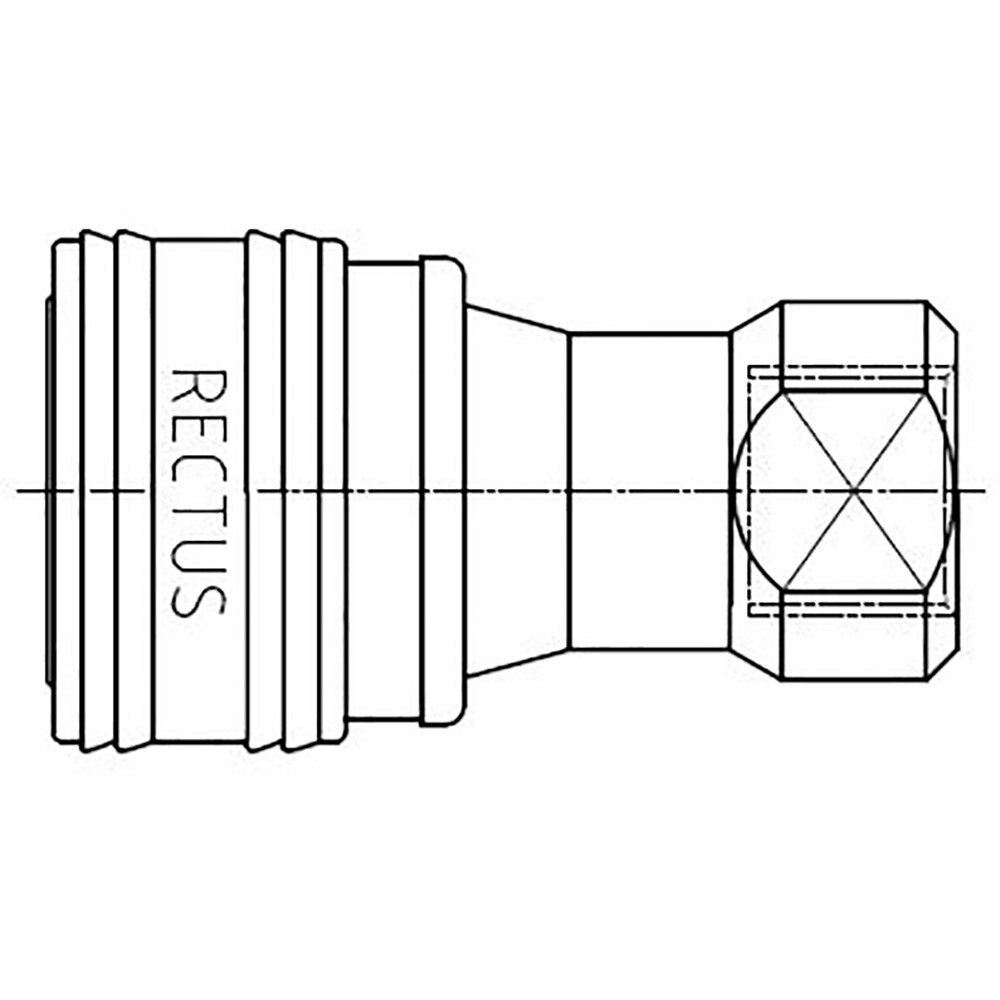 Serie 75  Straight-Through Hun Lynkobling (uden ventil) - Hun Gevind - Messing