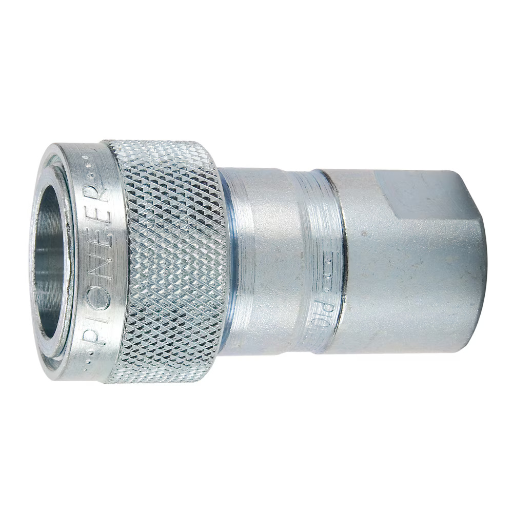 Pioneer Agricultural Manual Connect Quick Couplings, ISO 5675 - 4000 Series Female Coupler Push pull sleeve Poppet