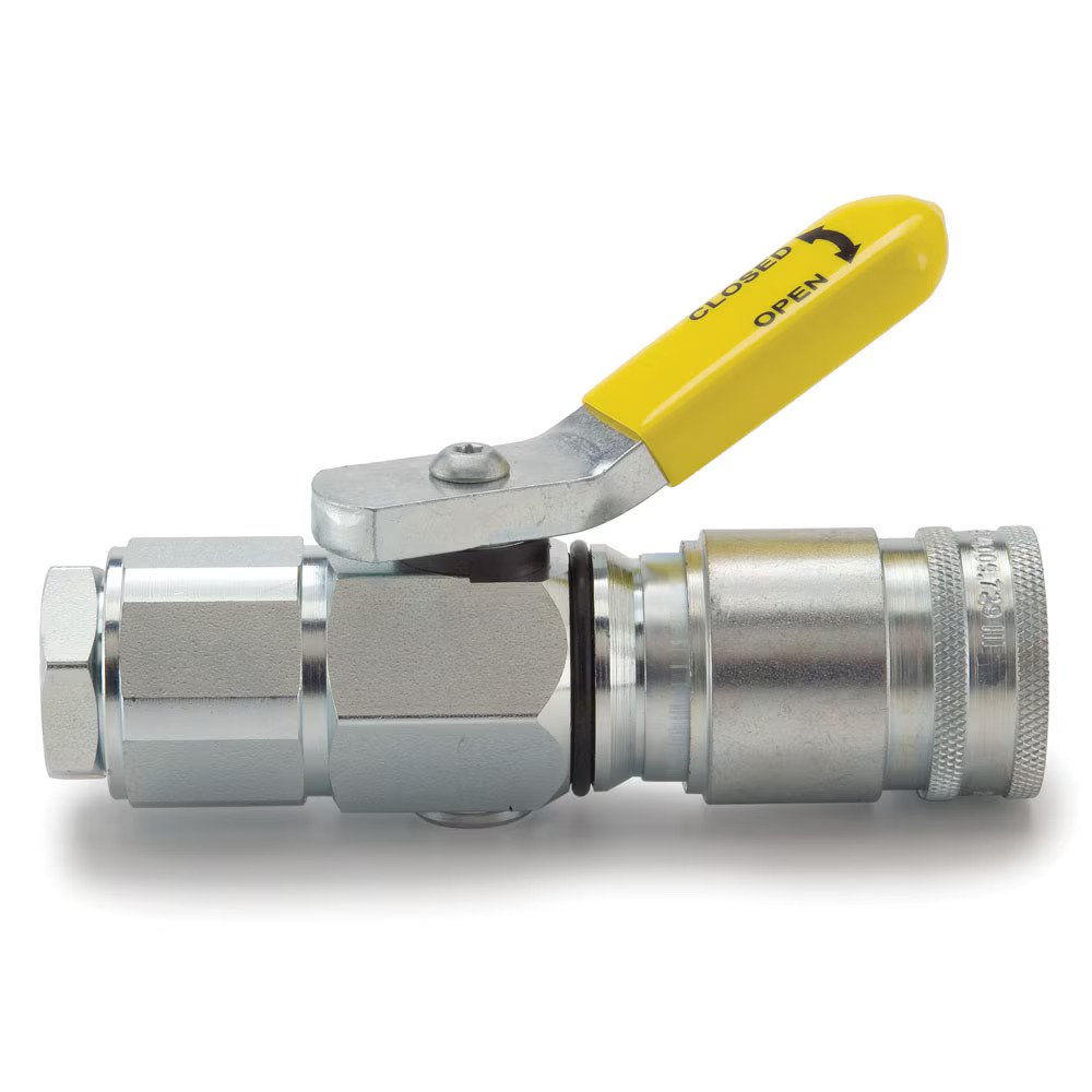 Pioneer Agricultural, Connect Under Pressure, Lever Operated Quick Couplers, Breakaway Sleeve (ISO 5675) - 9200 Series Left hand – yellow grip