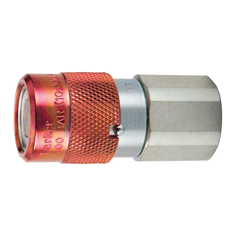 High Pressure, HTMA, Non-Spill, Flat Face Quick Couplings with Sleeve Lock - FH Series Female Coupler Female NPTF