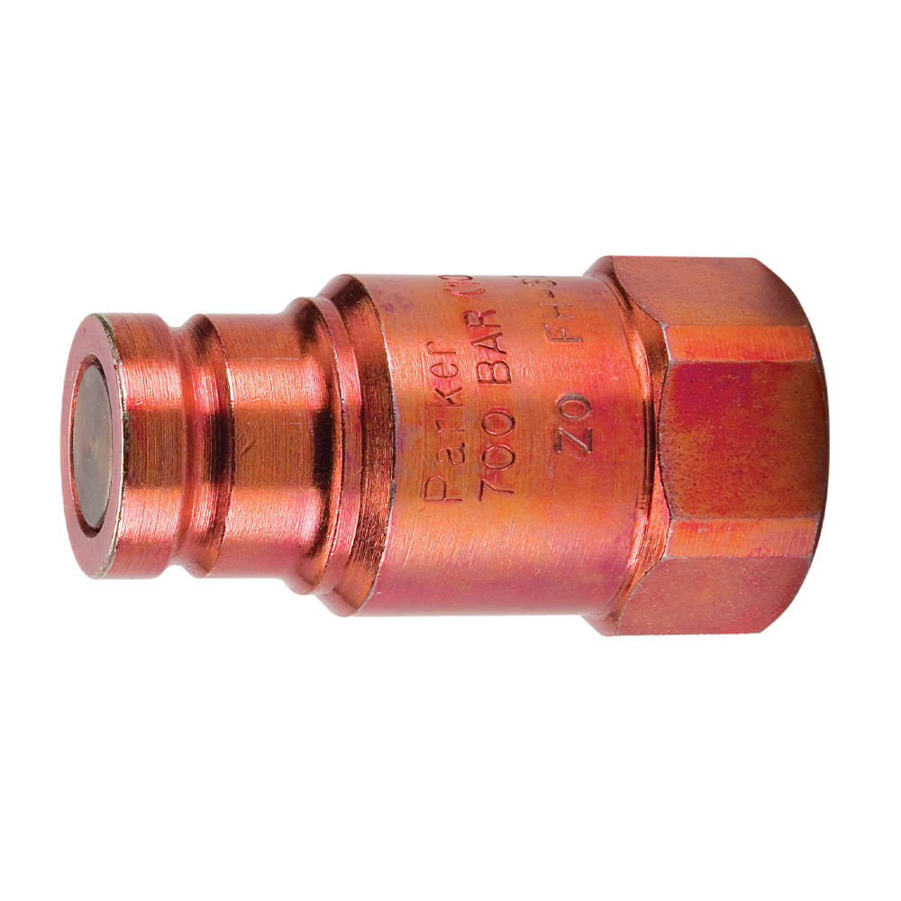 High Pressure, HTMA, Non-Spill, Flat Face Quick Couplings with Sleeve Lock - FH Series Male Nipple Female NPTF