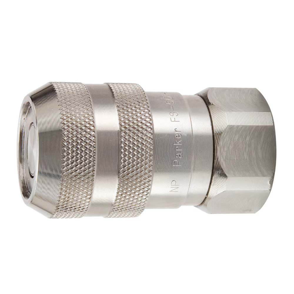 Non-Spill, Flat Face, Chemical Compatible Quick Couplings - FS Series Female Coupler Female UNF