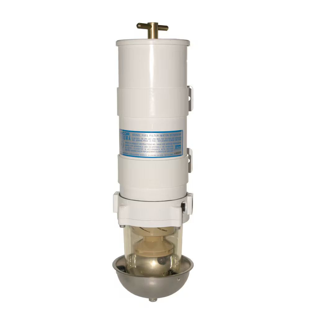 Marine Fuel Filter Water Separator – Racor Turbine Series 1000 Marine Single Turbine Assembly with Water Probe