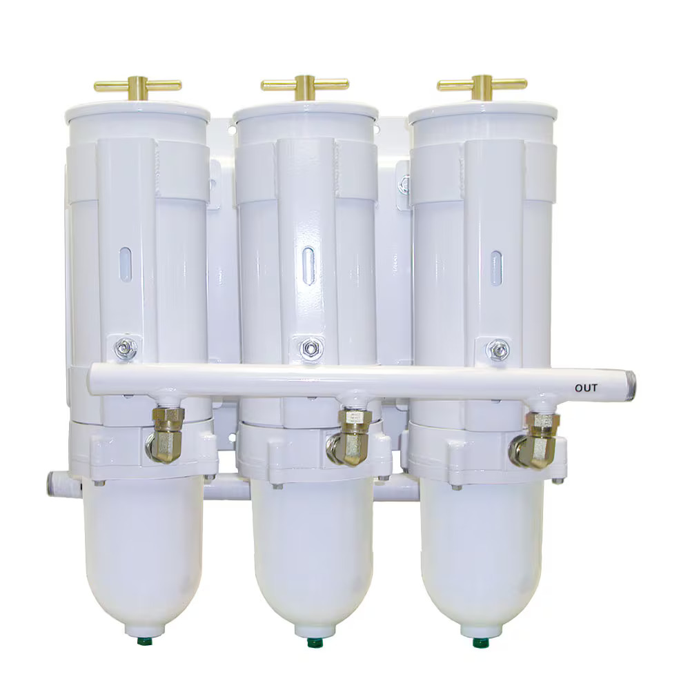 Marine Fuel Filter Water Separator – Racor Turbine Series 1000 Marine Triple Turbine Assembly