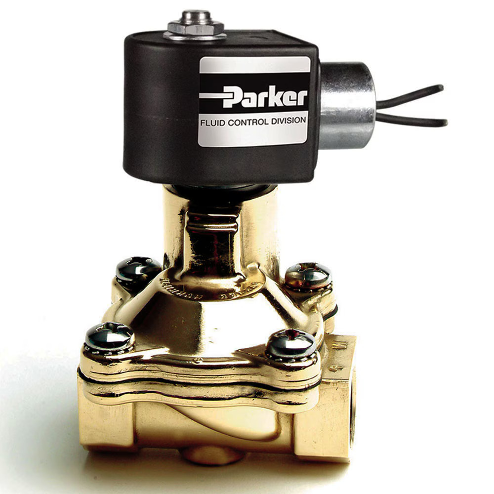 Parker 2-Way Normally Closed, 1" NPT General Purpose Solenoid Valves