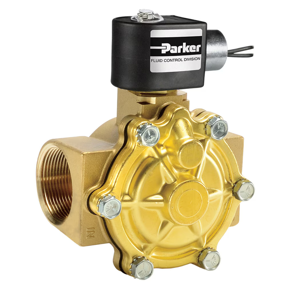 Parker 2-Way Normally Open, 1-1/2" NPT General Purpose Solenoid Valves