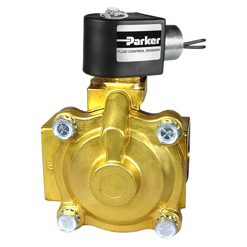 Parker 2-Way Normally Open, 1-1/4" NPT General Purpose Solenoid Valves
