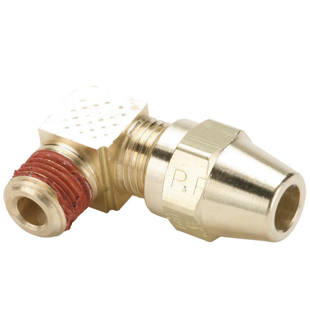 Air Brake D.O.T. compression style fittings,  AB 90° Elbow Tube to Pipe Compression Male Pipe
