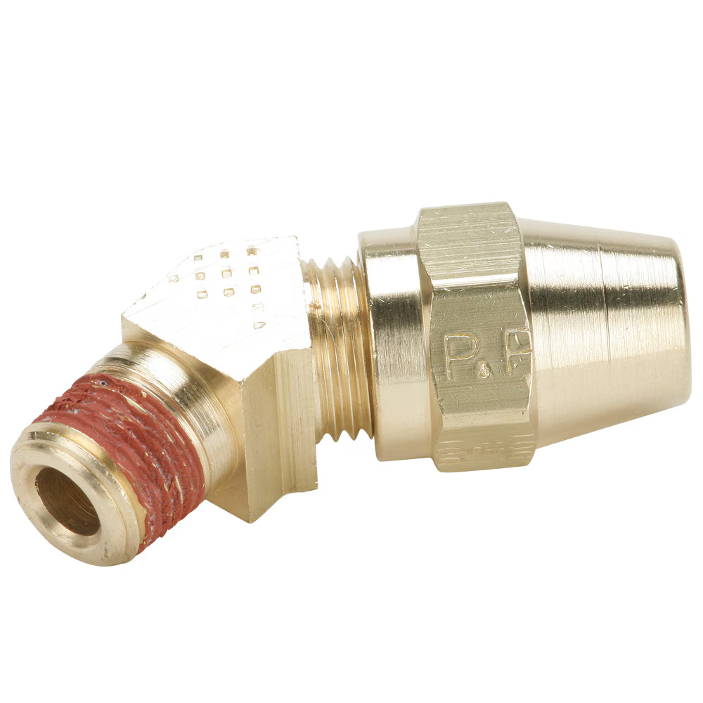 Air Brake D.O.T. compression style fittings,  AB 45° Elbow Tube to Pipe Compression Male Pipe