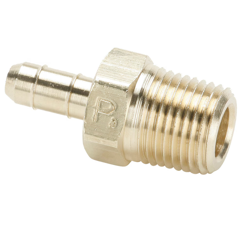 Brass Pneumatic Hose Barbs for Tubing, Dubl-Barb Connector Tube to Pipe