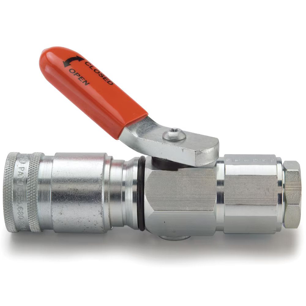 Pioneer Agricultural, Connect Under Pressure, Lever Operated Quick Couplers, Breakaway Sleeve (ISO 5675) - 9200 Series Right hand – red grip