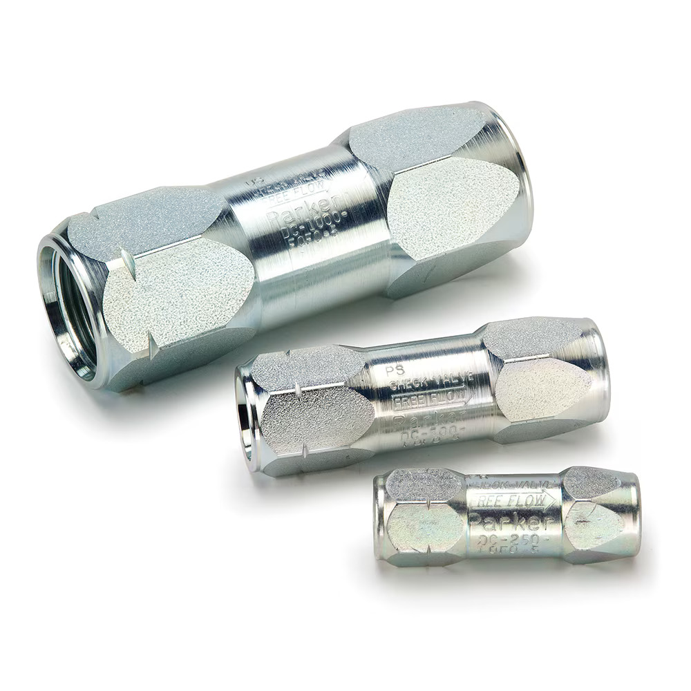 Hard Seat, In Line Hydraulic Check Valves - DC Series Female Pipe Thread Female Pipe Thread