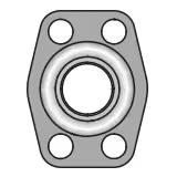 4-Bolt Hydraulic Flanges and Components Weld Butt Block Connector Flat Face