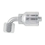 Crimp Style Hydraulic Hose Fitting - 43 Series Fittings Elbow 90° Female SAE 45° - Swivel