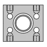4-Bolt Hydraulic Flanges and Components Block Junction Tee Flat Face