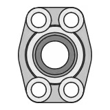 4-Bolt Hydraulic Flanges and Components Deep Weld Socket Block Flat Face