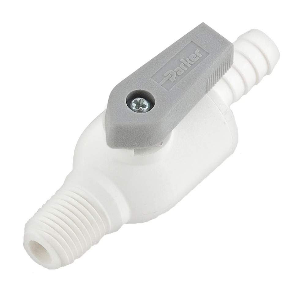 Polypropylene Ball Valves Connector Barb Male NPT Thread N/A