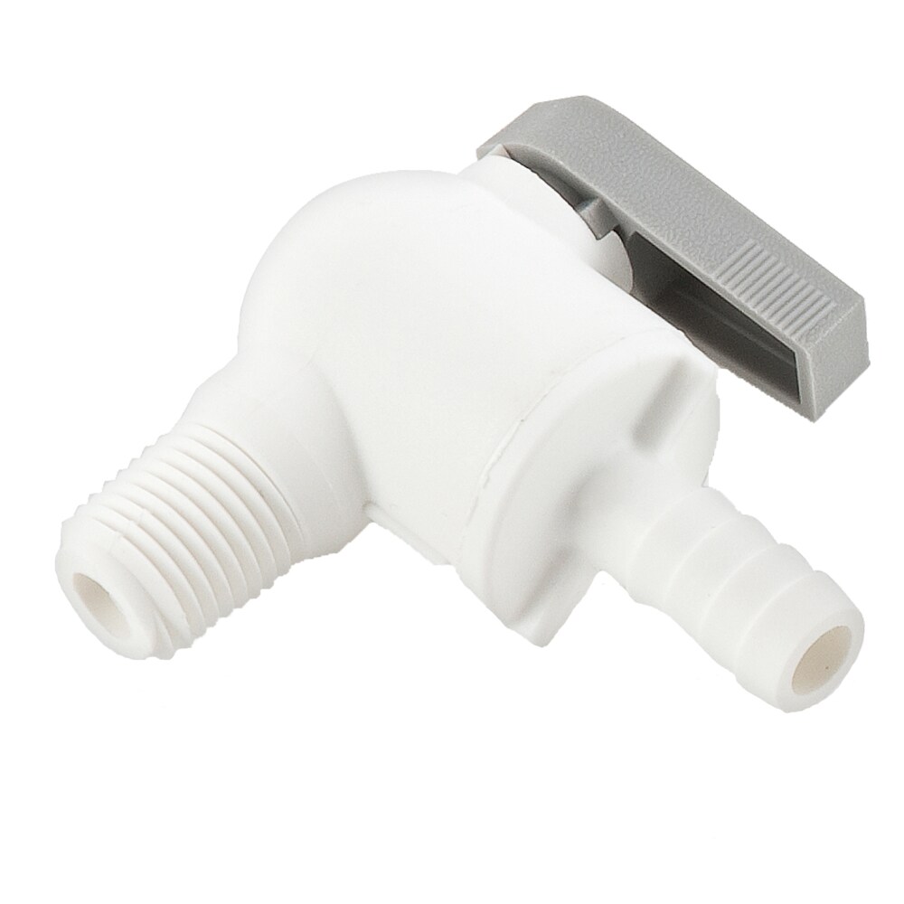 Polypropylene Ball Valves 90° Elbow Barb Male NPT Thread N/A