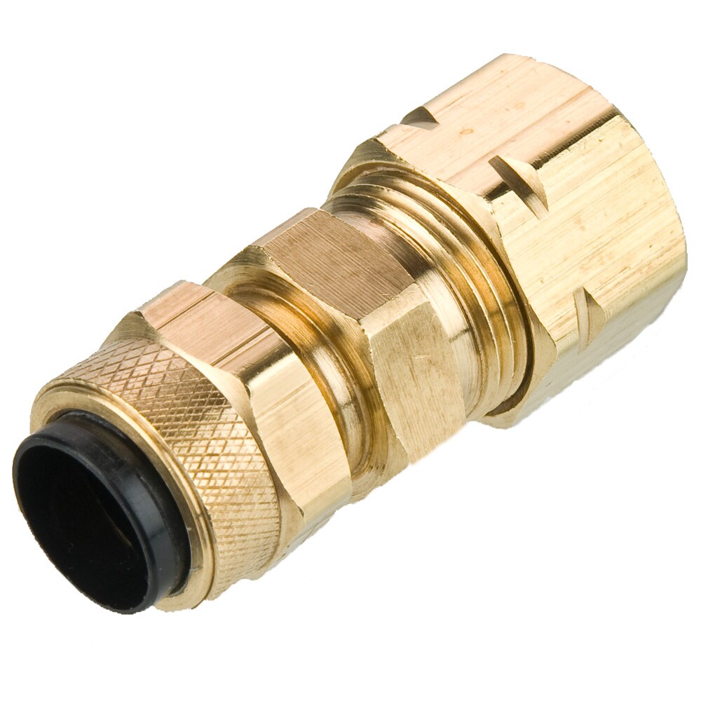 Brass Compression Fittings for Thermoplastic and Soft Metal Tubing - Poly-Tite. Union Tube to Poly-Tite