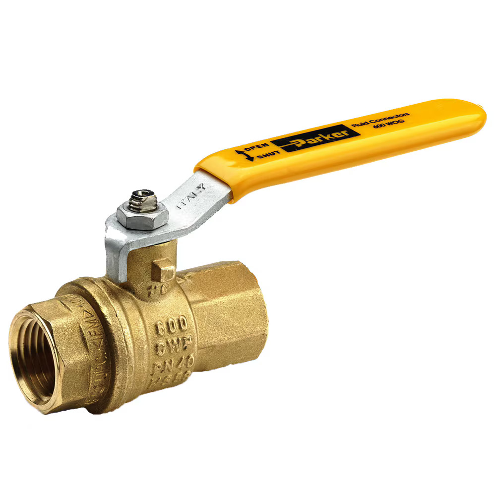 Industrial Brass Ball Valves In Line Female to Female (Standard Port