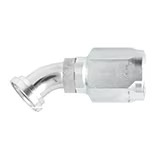 Field Attachable Hydraulic Hose Fitting – 20 Series Fittings Elbow 45° SAE Code 61 Flange Head
