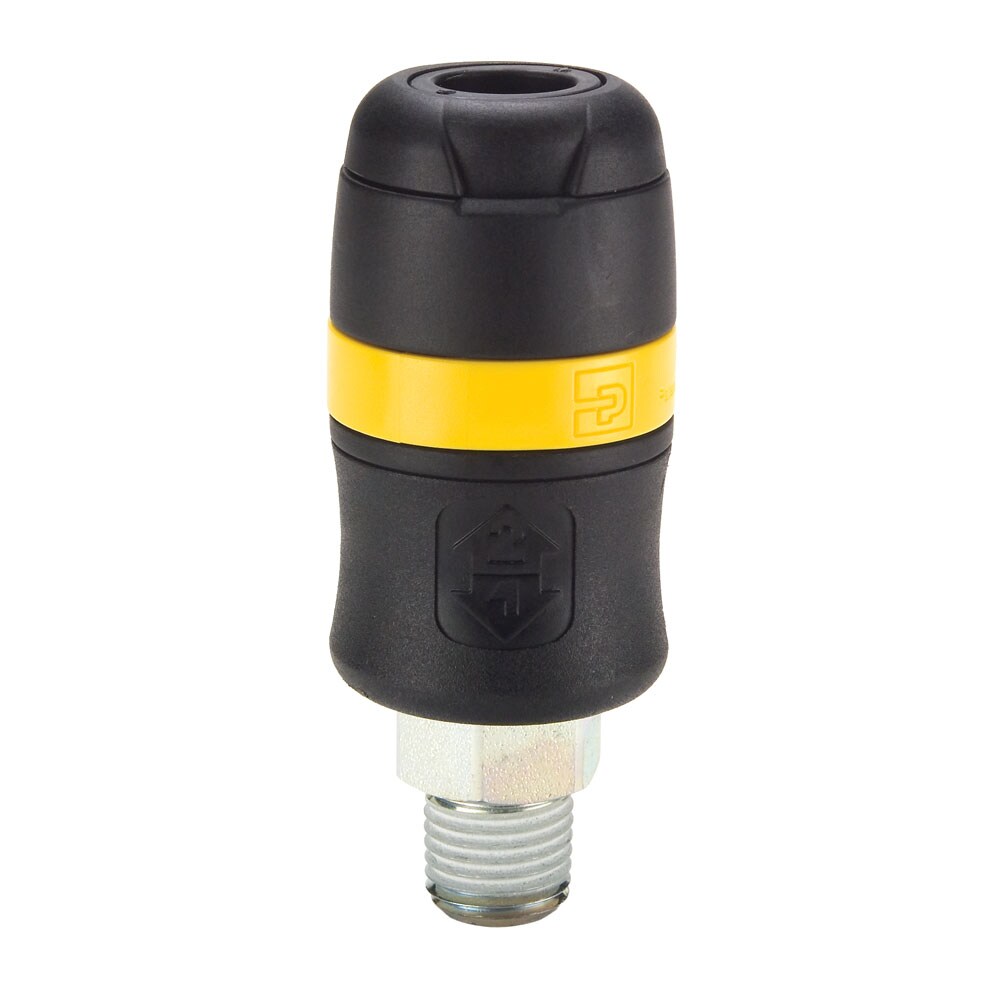 ISO 4414 Industrial & European Interchange, Safety Quick Connect Air Couplers - Tool-Mate Exhaust Series Male Connects with pneumatic Industrial Interchange nipples A-A-59439 (MIL-C-4109F ISO 6150-B