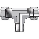 Intrulok® Brass Flareless Bite Type Fittings Tee Male Flareless Bite Type Male Flareless Bite Type Male NPT/NPTF