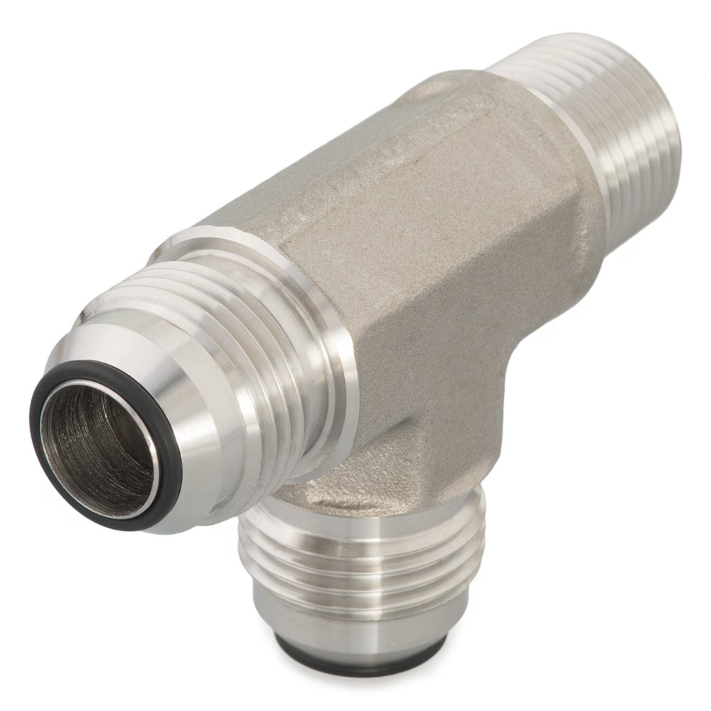 Triple-Lok® 2 Soft Seal 37° Flare JIC Tube Fittings and Adapters Tee Male NPT/NPTF