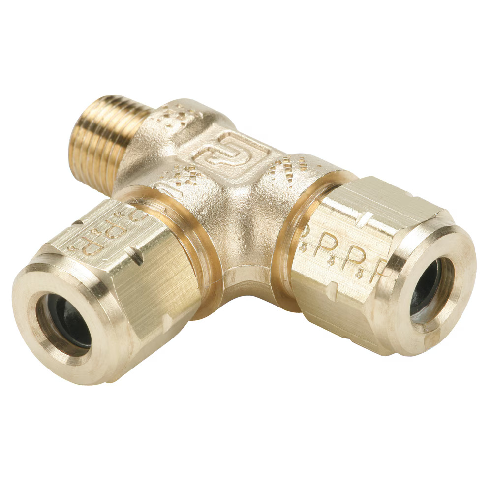 Compression Style Fittings - Vibra-Lok Run Tee Tube to Pipe