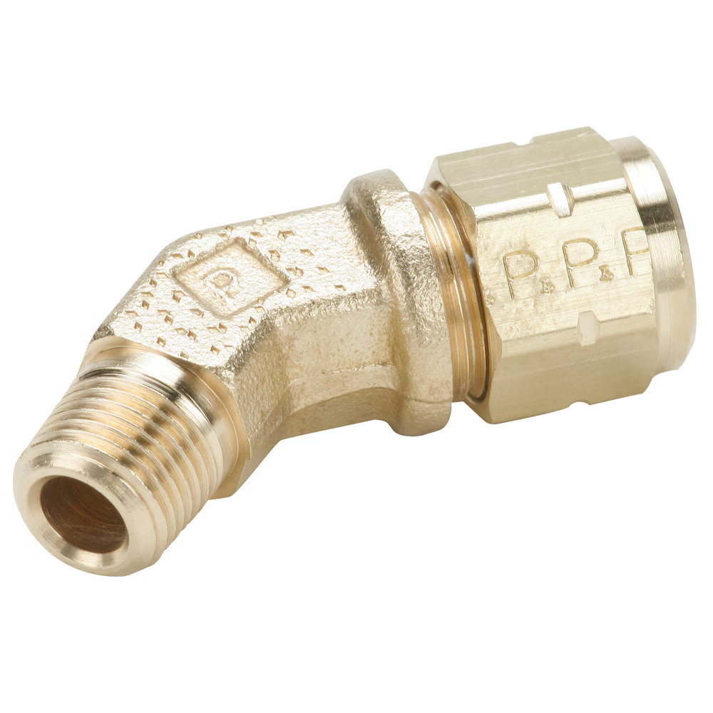 Compression Style Fittings - Vibra-Lok 45° Elbow Tube to Pipe
