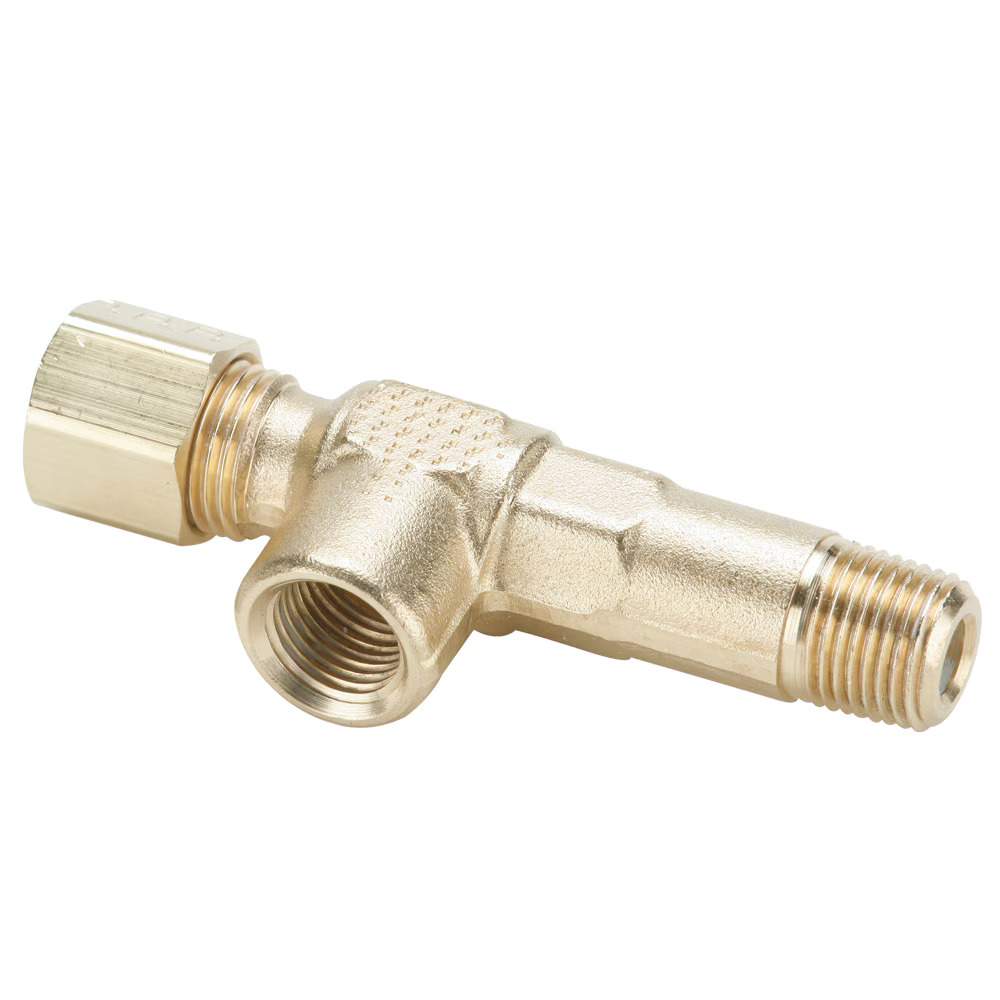 Inch Brass Compression Fittings Tee - Gage Compression 1/8"
