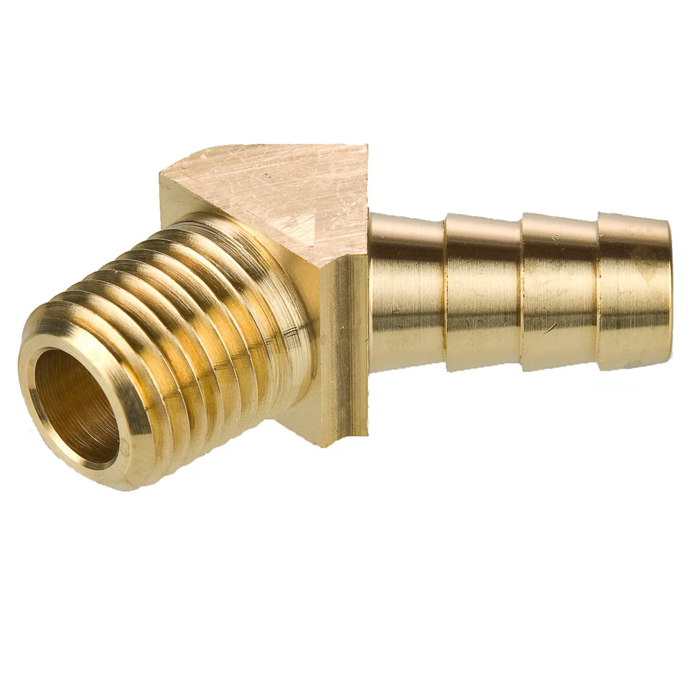 Brass Hose Barb Fittings Elbow 45°