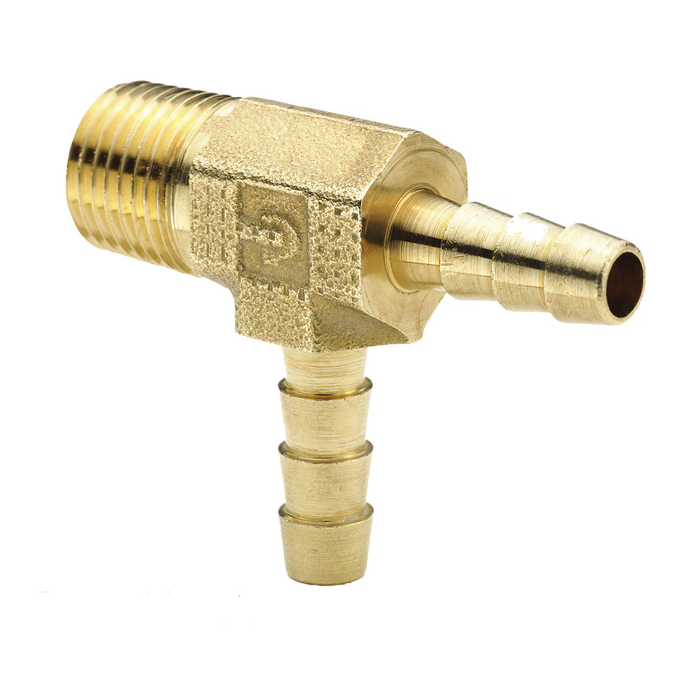 Brass Hose Barb Fittings Run Tee