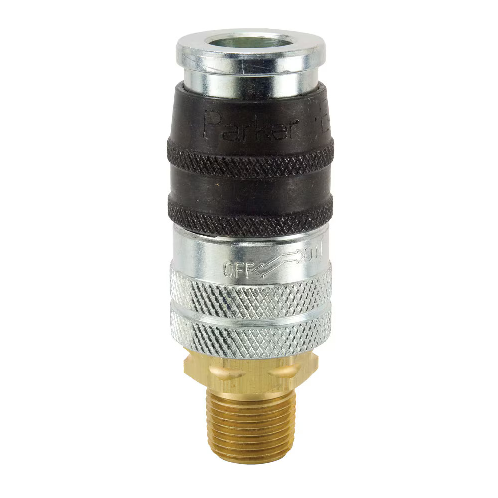 ISO 4414 Industrial Interchange, Safety Quick Connect Air Couplers - E-z-mate Series NPTF Male